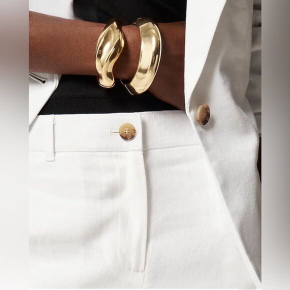 NWT J CREW PETITE Harbor pant in linen in white - Picture 4 of 10